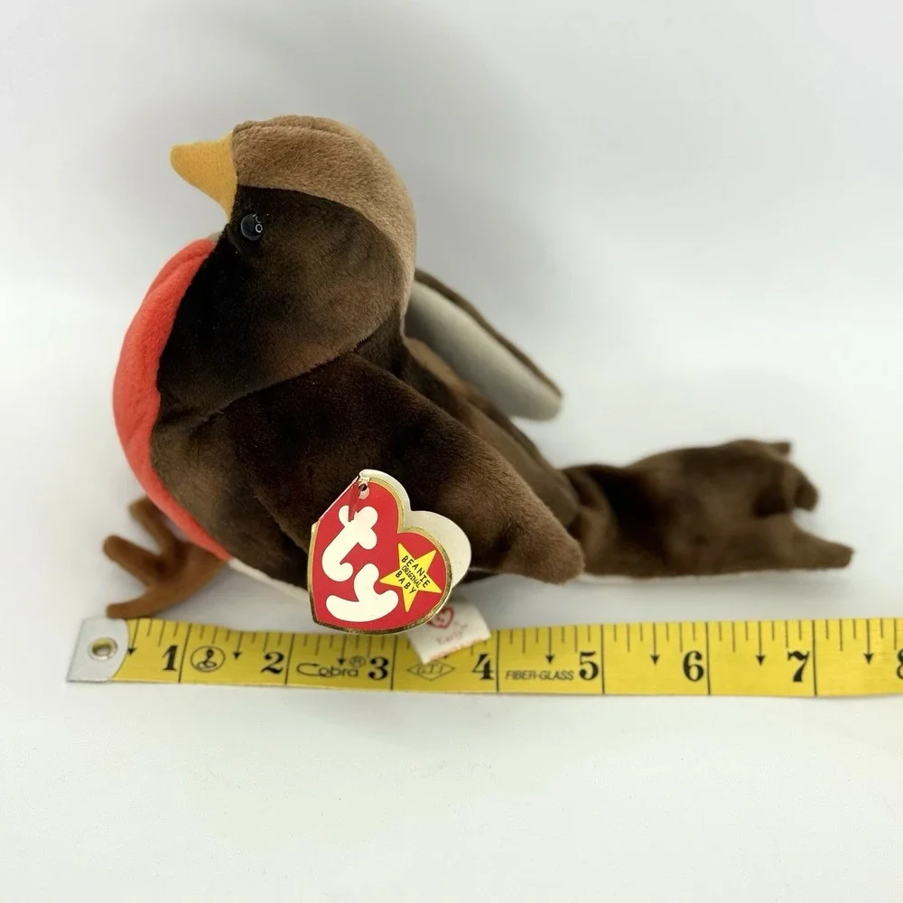 Ty Beanie Baby Early‎ the Robin Bird 1997 Red Breast Plush Toy w/ Tags Vintage